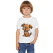 Cute Dog Design Toddler T-Shirt, Perfect for Gifts, Birthdays, Playdates, Animal Lovers, Casual Wear, Kids Clothing