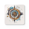 Nautical Compass Cork Coaster Set – Ideal for Home Decor and Gifts