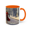 Vintage Glamour Accent Coffee Mug portrayed alongside festive treats, perfect for parties.