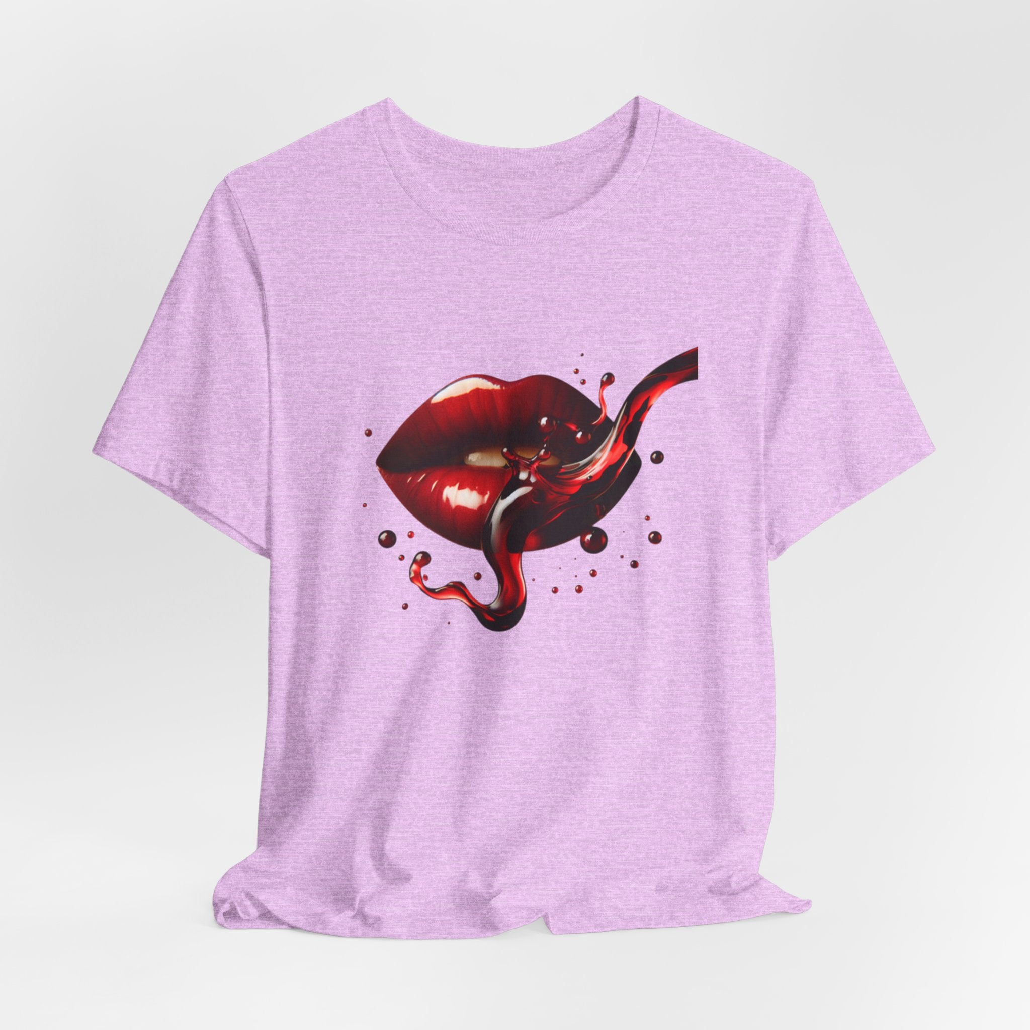 Red Lip Design Unisex Jersey Tee | Casual Wear, Trendy Shirt, Gift for Her, Summer Style, Statement Top