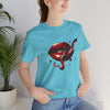 Red Lip Design Unisex Jersey Tee | Casual Wear, Trendy Shirt, Gift for Her, Summer Style, Statement Top