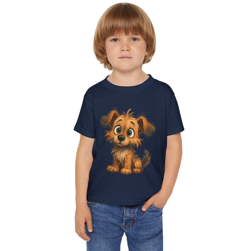 Cute Dog Design Toddler T-Shirt, Perfect for Gifts, Birthdays, Playdates, Animal Lovers, Casual Wear, Kids Clothing