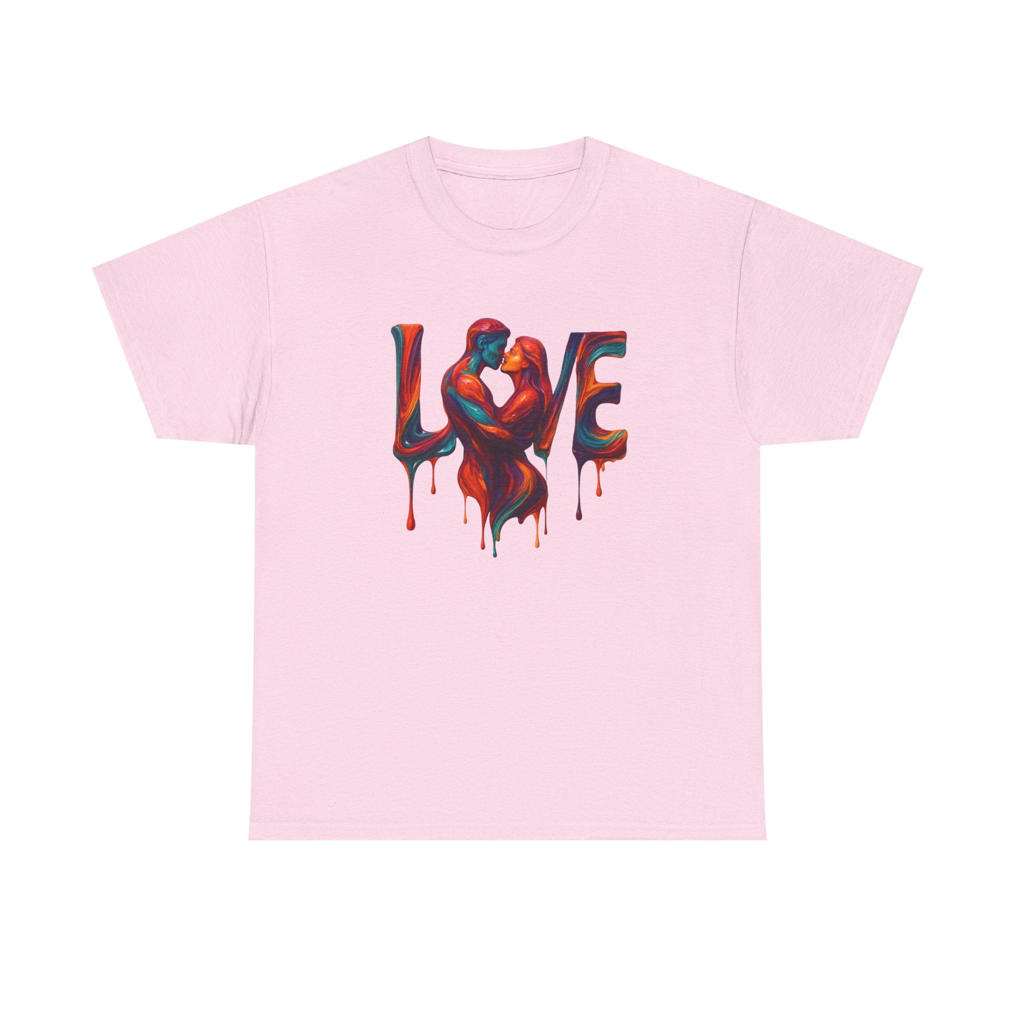 Love Unisex Heavy Cotton Tee with vibrant graphic, ideal for making a stylish statement.