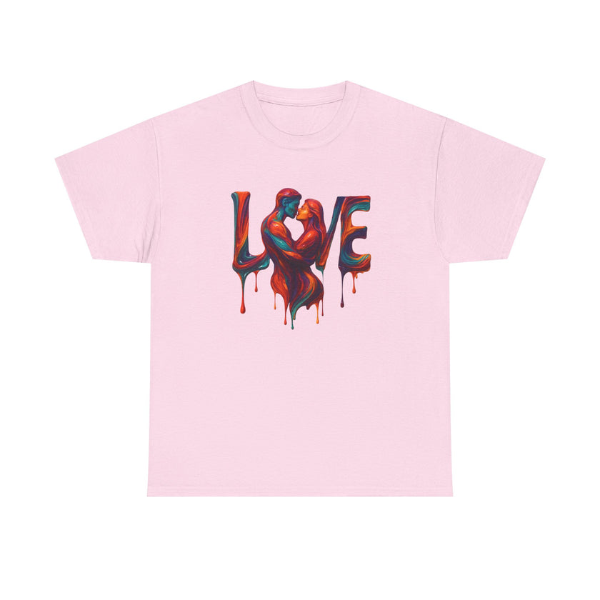 Love Unisex Heavy Cotton Tee with vibrant graphic, ideal for making a stylish statement.