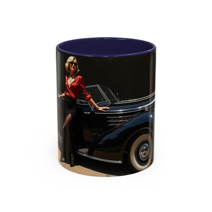 Vintage Glamour Coffee Mug, Vibrant Accent Coffee Mug