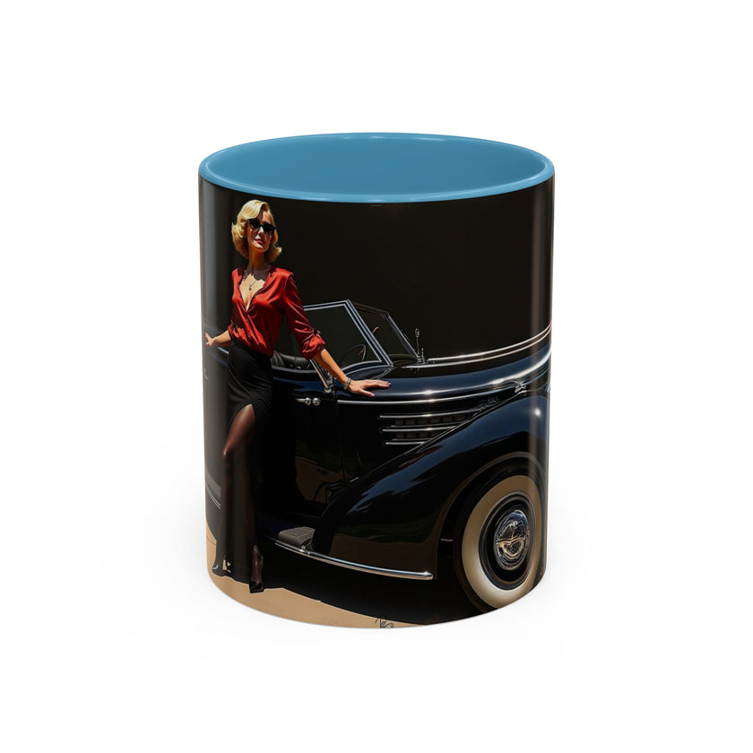 Vintage Glamour Coffee Mug, Vibrant Accent Coffee Mug