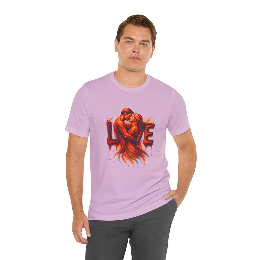 Love Embrace T-Shirt For Him, Romantic Tee, Gift for Couples, Valentine's Day Apparel, Cute Love Shirt, Sweetheart Gift