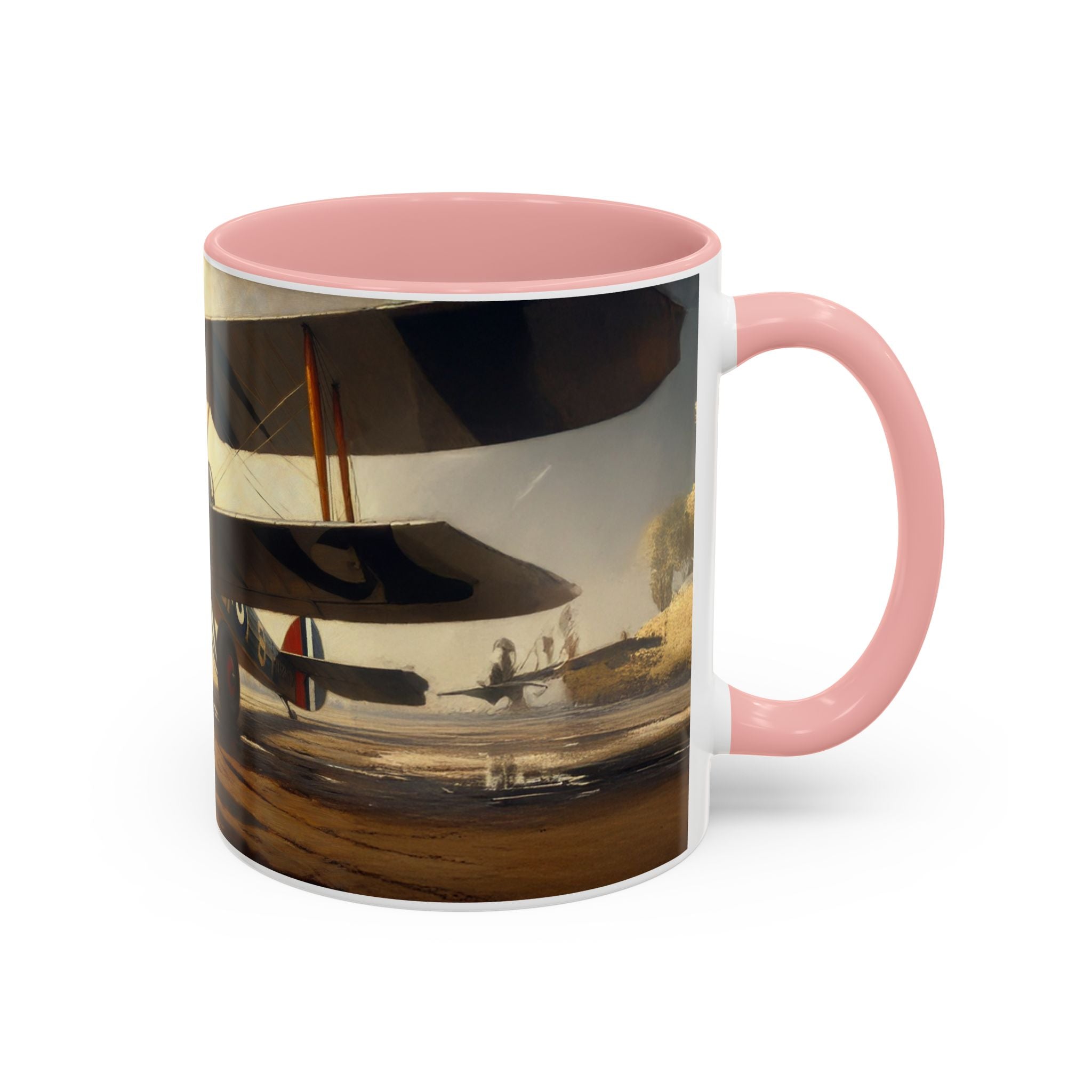 Vintage Aviator Accent Coffee Mug - 11oz, Vibrant Accent Coffee Mug