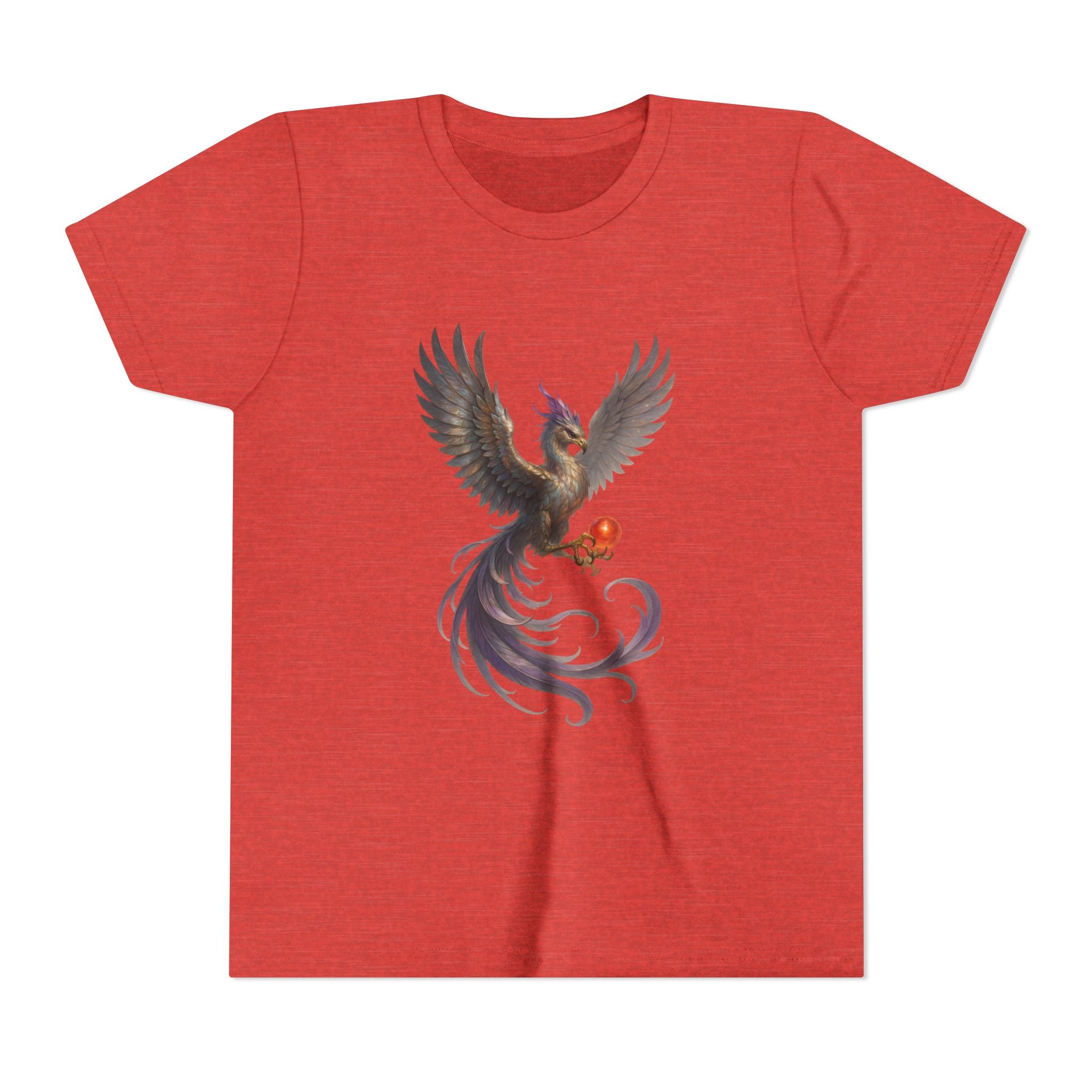 Mystical Phoenix Youth Tee, Magical T-Shirt for Kids, Fantasy Shirt, Perfect Birthday Gift, Summer Outfit, Kids Apparel