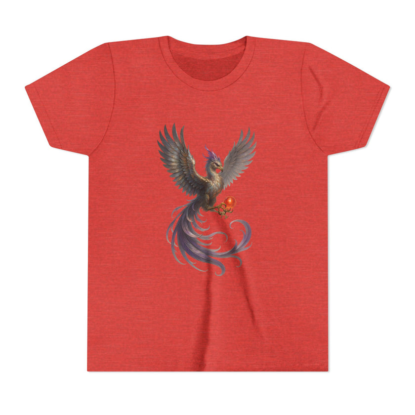 Mystical Phoenix Youth Tee, Magical T-Shirt for Kids, Fantasy Shirt, Perfect Birthday Gift, Summer Outfit, Kids Apparel