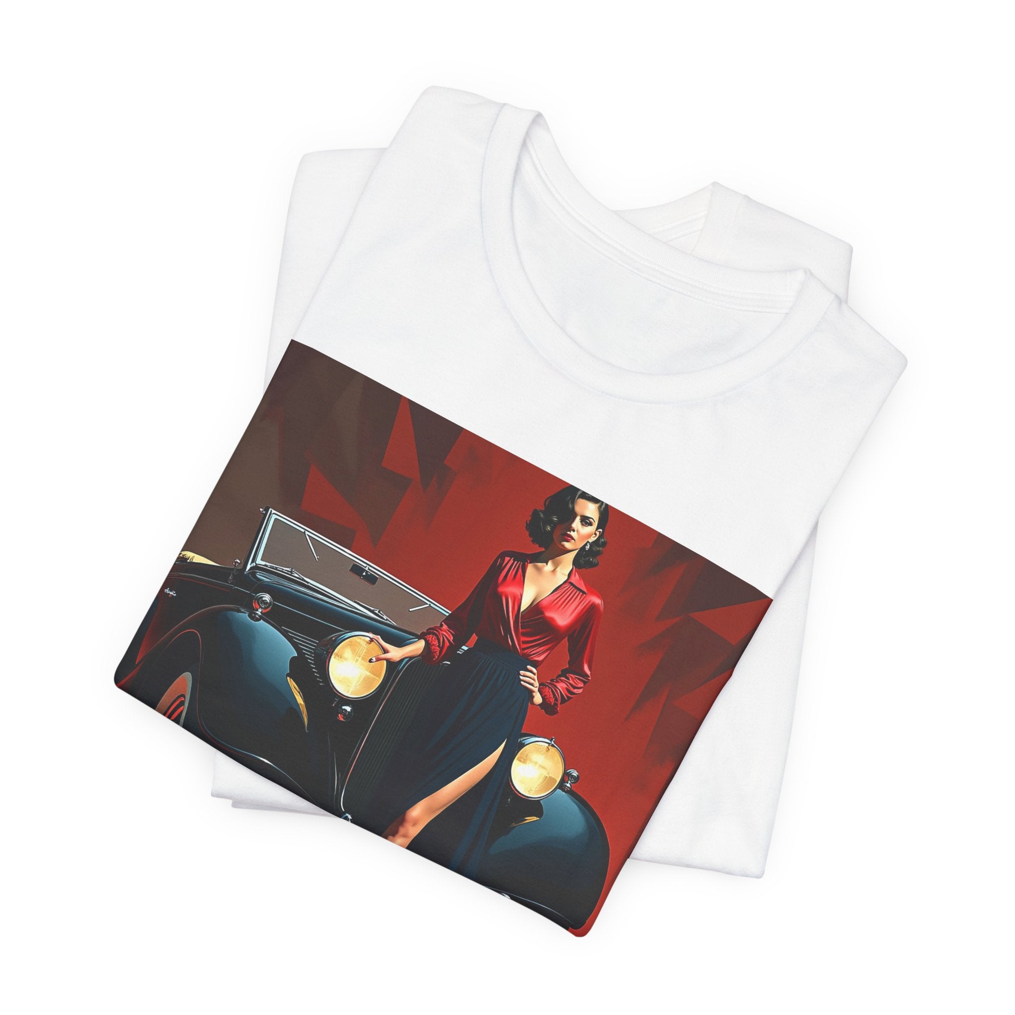 Retro Glamour Classic Tee For Him, Vintage Car Shirt, Fashion Tee for Car Lovers, Unisex Graphic Shirt, Perfect Gift for Retro Enthusiasts