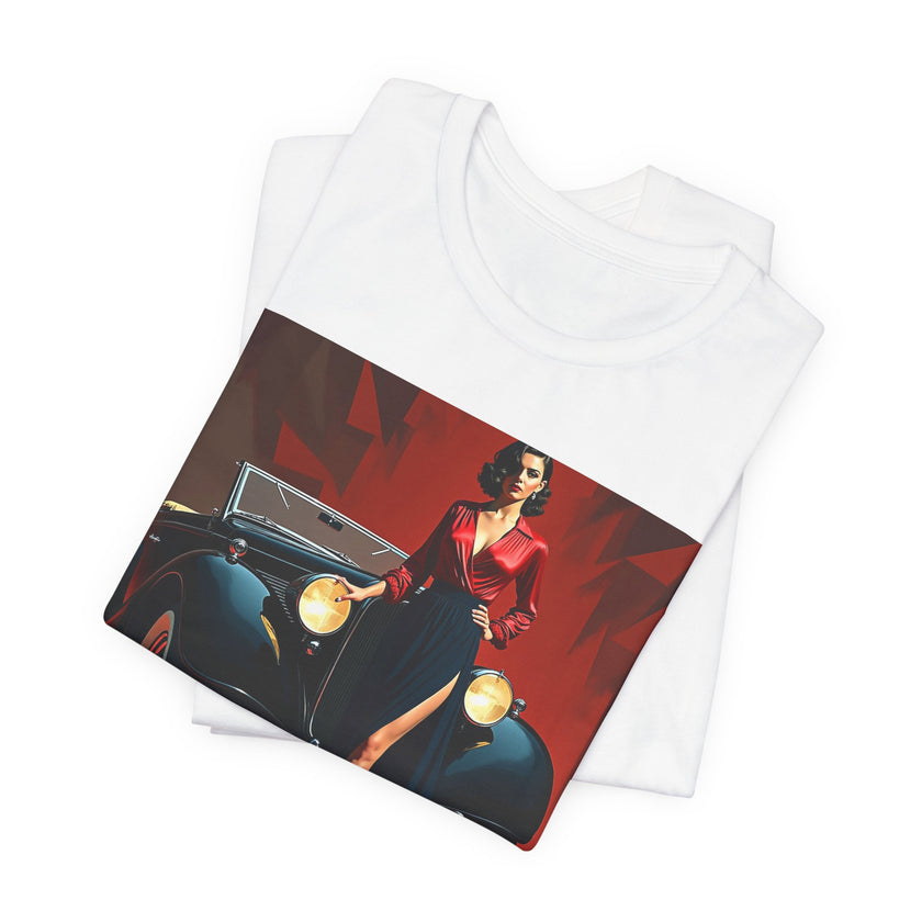 Retro Glamour Classic Tee For Him, Vintage Car Shirt, Fashion Tee for Car Lovers, Unisex Graphic Shirt, Perfect Gift for Retro Enthusiasts