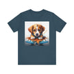 Adorable Puppy Art Tee For Her, Cute Dog Lover's T-Shirt, Casual Gift for Animal Lovers, Gift for Her, Pet-Themed Apparel, Fun Birthday Gift