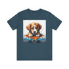 Adorable Puppy Art Tee, Cute Dog Lover's T-Shirt, Casual Gift for Animal Lovers, Gift for Him, Pet-Themed Apparel, Fun Birthday Gift