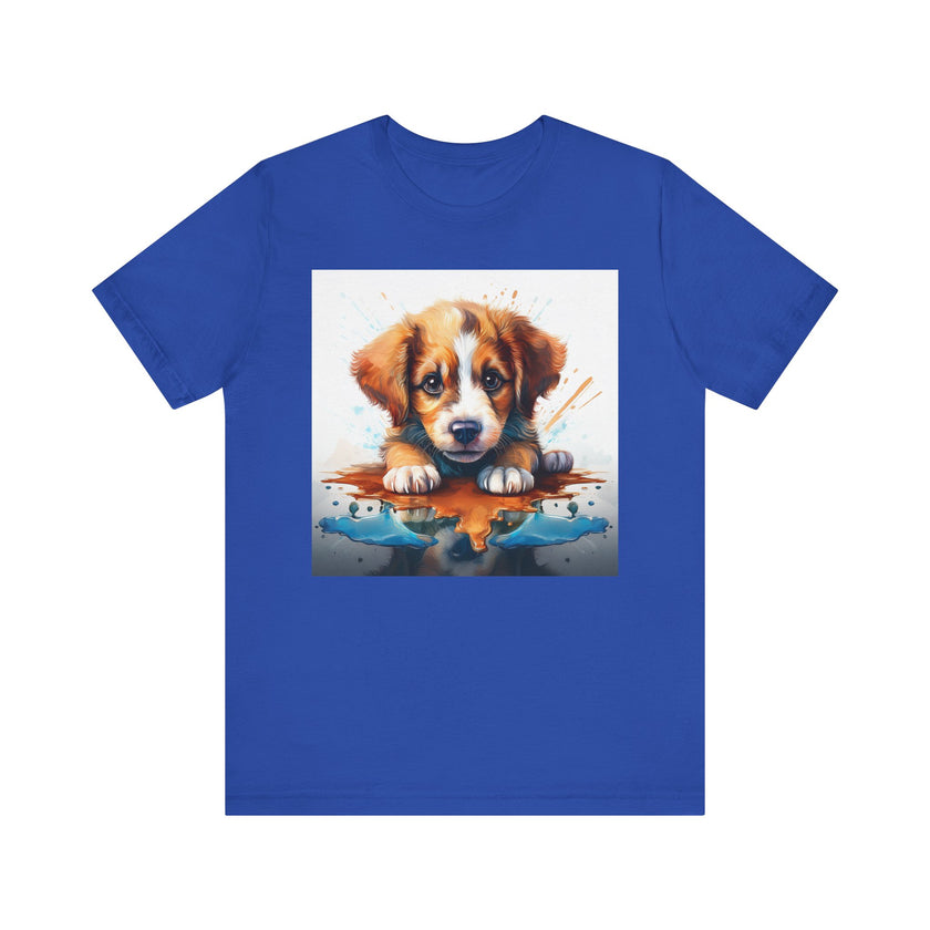 Adorable Puppy Art Tee For Her, Cute Dog Lover's T-Shirt, Casual Gift for Animal Lovers, Gift for Her, Pet-Themed Apparel, Fun Birthday Gift