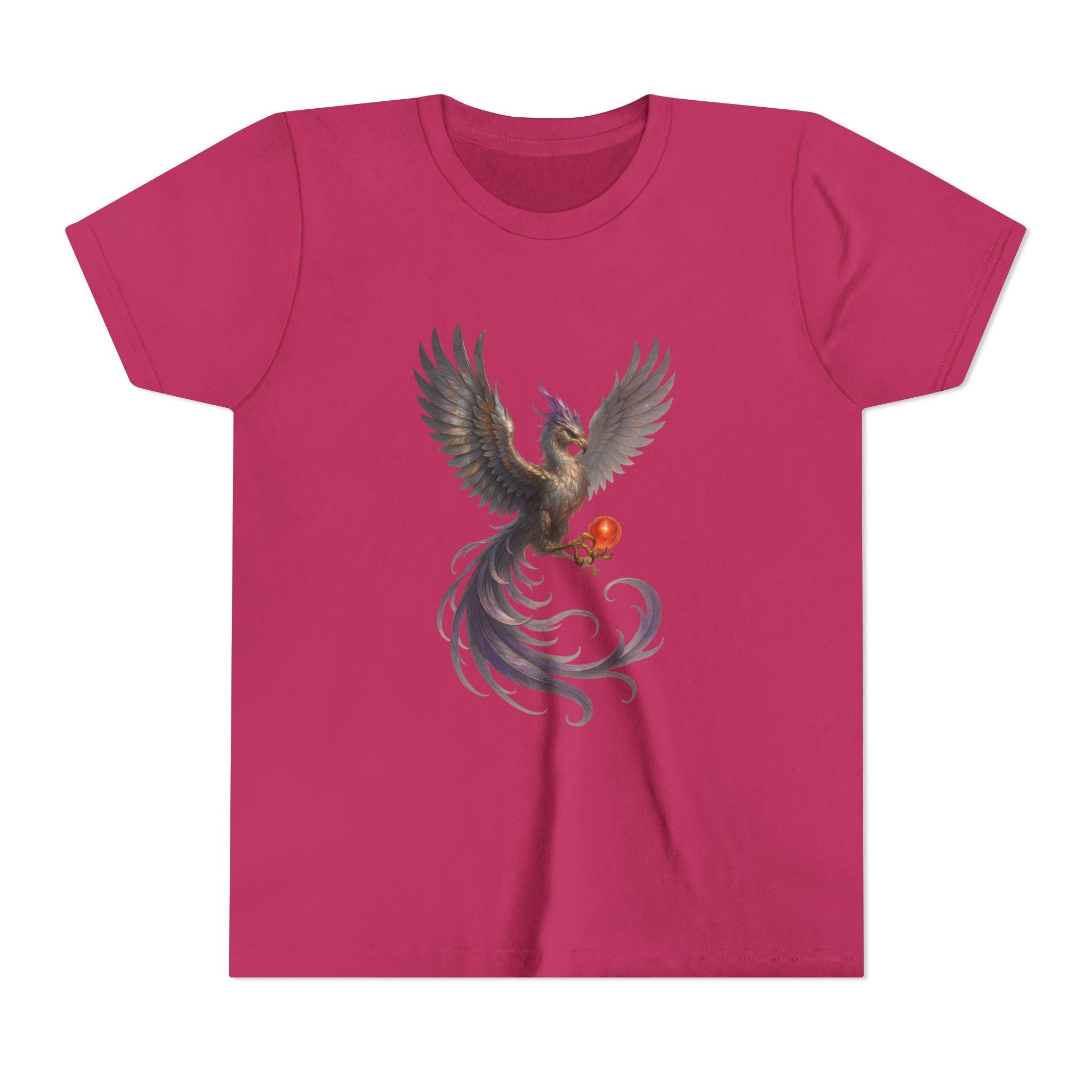 Mystical Phoenix Youth Tee, Magical T-Shirt for Kids, Fantasy Shirt, Perfect Birthday Gift, Summer Outfit, Kids Apparel