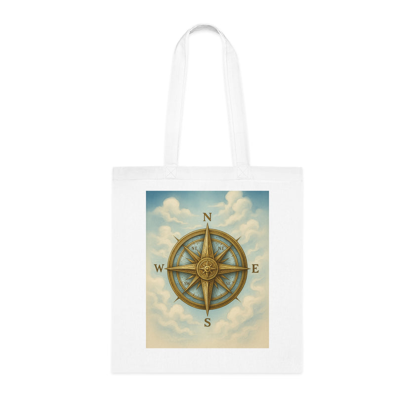 Vintage Compass Cotton Tote Bag
