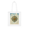 Vintage Compass Cotton Tote Bag