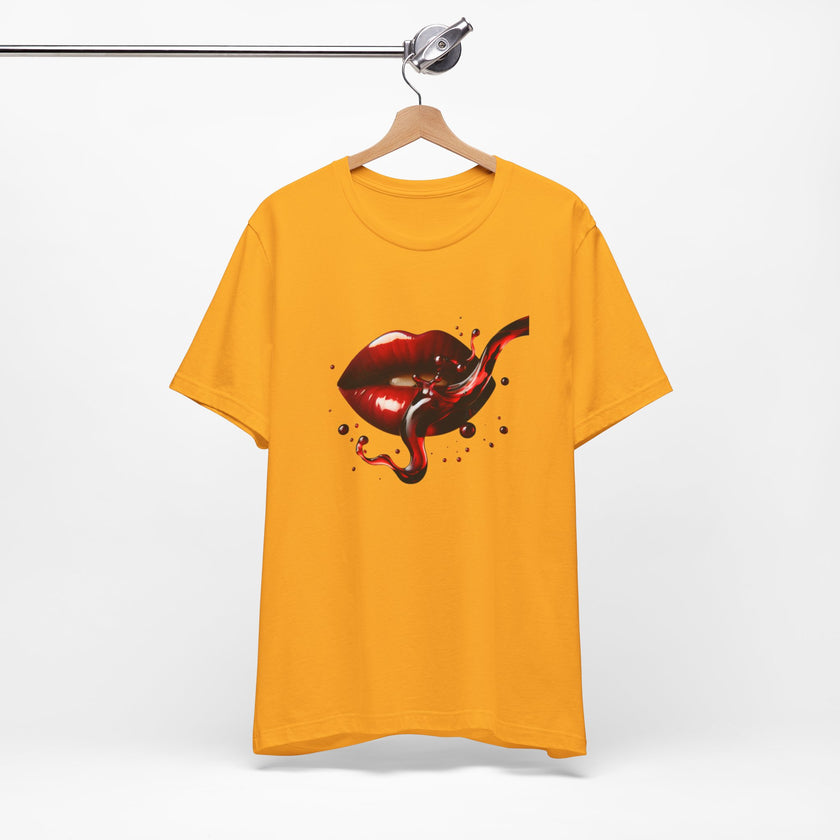 Red Lip Design Unisex Jersey Tee | Casual Wear, Trendy Shirt, Gift for Her, Summer Style, Statement Top