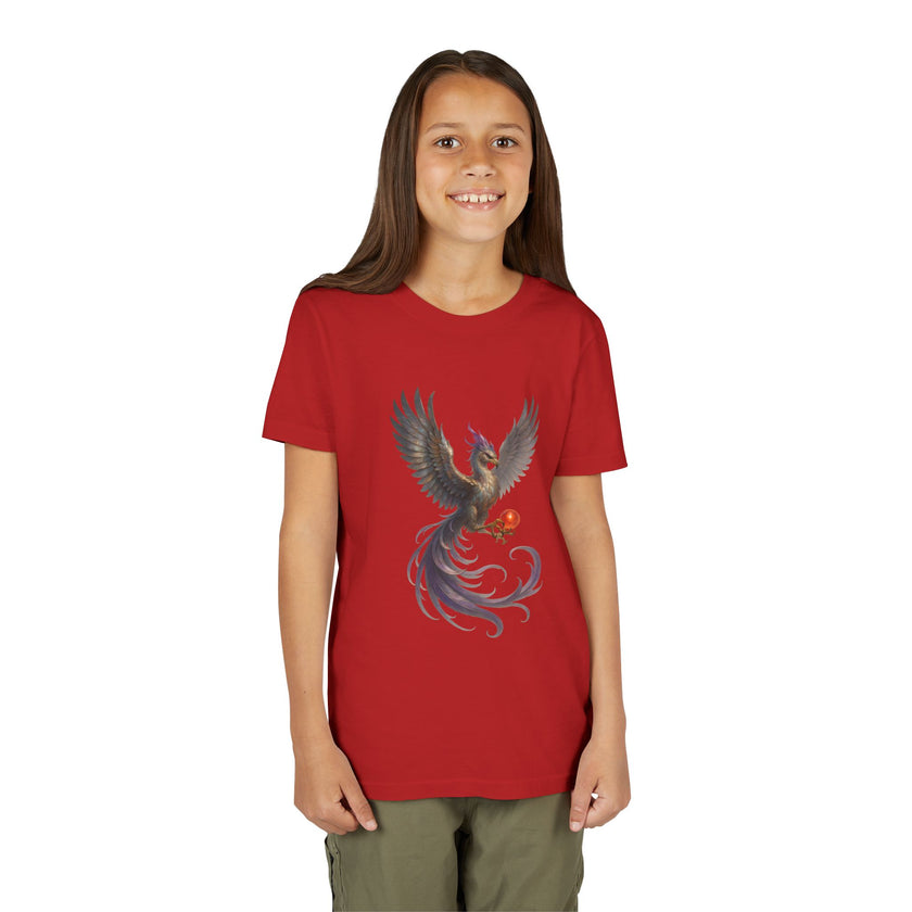 Mystical Phoenix Youth Tee, Magical T-Shirt for Kids, Fantasy Shirt, Perfect Birthday Gift, Summer Outfit, Kids Apparel