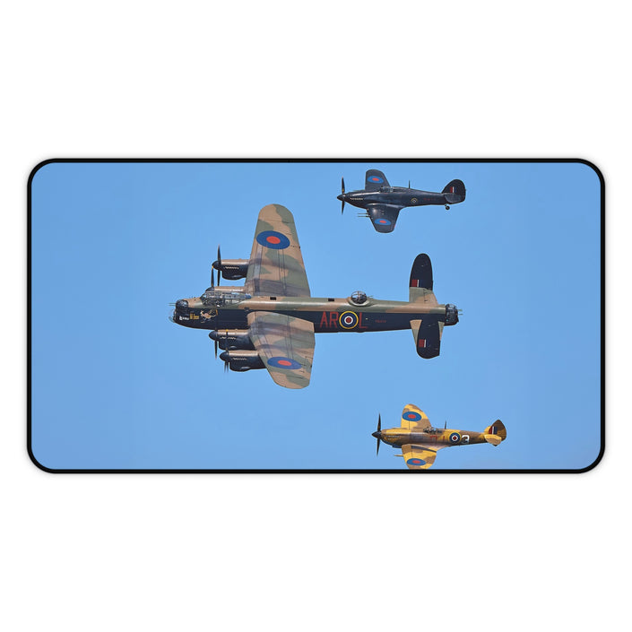 Battle of Britain Flight Desk Mat | Pilot Gift, Office Decor, Gaming Mat, Home Office Accessories, Aviation Theme, Spitfire, Hurricane, Lancaster, Fighter, WW2, Vintage, Battle of Britain Flight, RAF