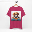 Adorable Puppy Art Tee For Her, Cute Dog Lover's T-Shirt, Casual Gift for Animal Lovers, Gift for Her, Pet-Themed Apparel, Fun Birthday Gift