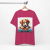 Adorable Puppy Art Tee For Her, Cute Dog Lover's T-Shirt, Casual Gift for Animal Lovers, Gift for Her, Pet-Themed Apparel, Fun Birthday Gift