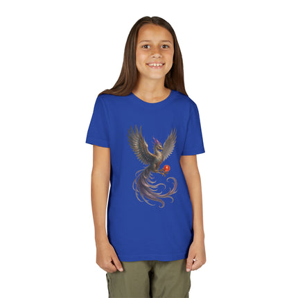 Youth Fantasy Phoenix Tee - Magical Short Sleeve Shirt for Kids