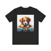 Adorable Puppy Art Tee, Cute Dog Lover's T-Shirt, Casual Gift for Animal Lovers, Gift for Him, Pet-Themed Apparel, Fun Birthday Gift