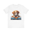 Adorable Puppy Art Tee For Her, Cute Dog Lover's T-Shirt, Casual Gift for Animal Lovers, Gift for Her, Pet-Themed Apparel, Fun Birthday Gift
